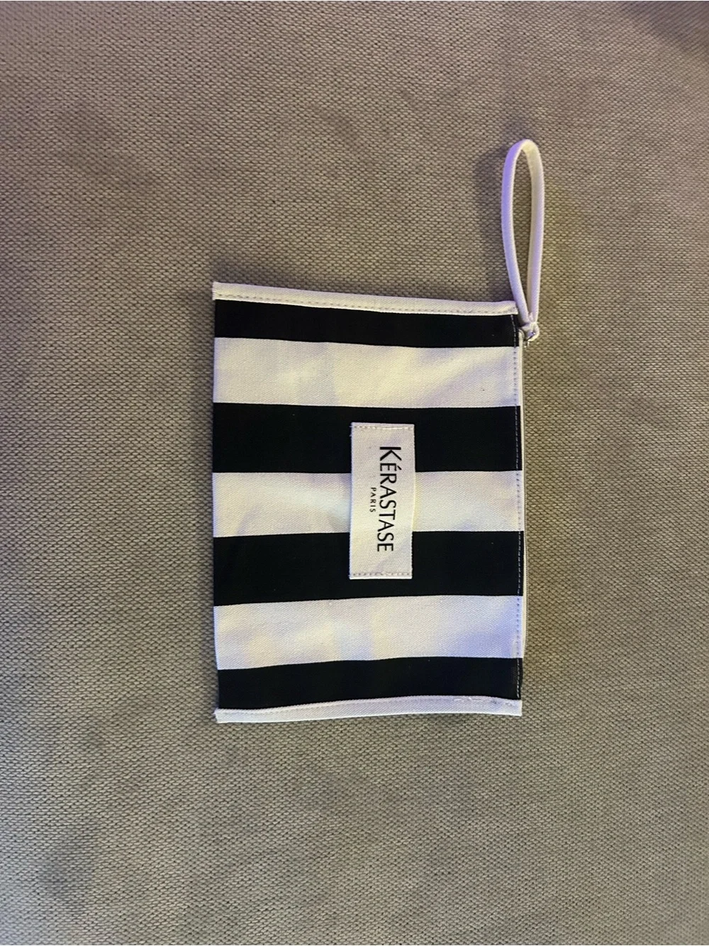 Kids Black and White Stripe Wristlet Pouch